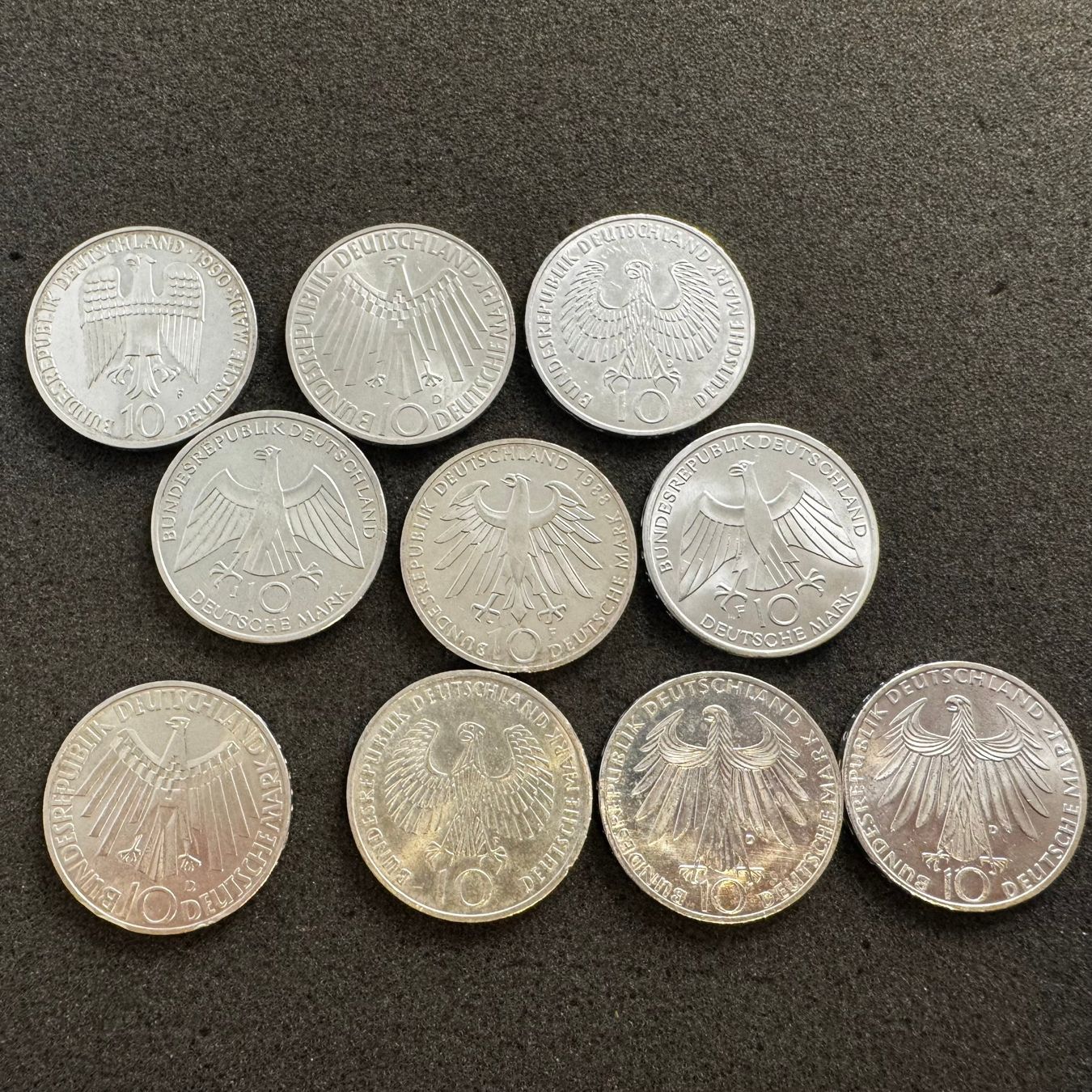 Tutti le monete: 10 Stück 10 Mark Silber Deutschland – Usato da Reitnau venduto da tb-muenzen 3