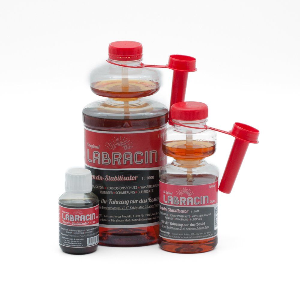 Prodotti di pulizia: Benzinstabilisator LABRACIN 100ml – Nuovo e nell'imballaggio originale da Guntershausen venduto da Hasler-Classics