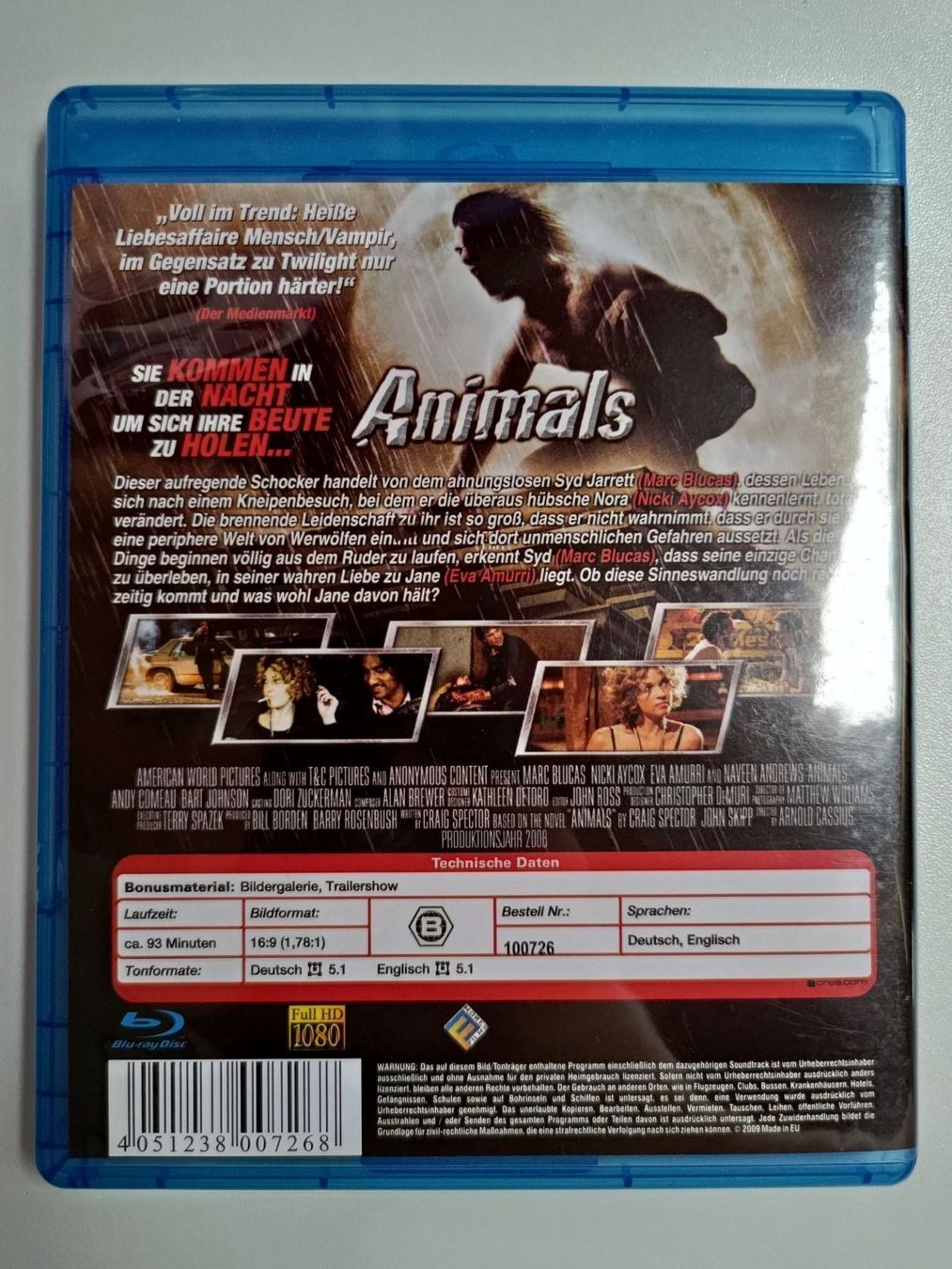 Tutti i DVDs: Animals - Das tödlichste Raubtier ist in – Usato da Liestal venduto da Kratzilla 2