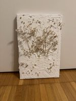 Neu Interpretation- Struktur Gemälde mit trocken Blumen
