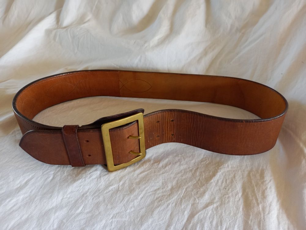 Bracelet montre 19 mm – lézard véritable – marron – boucle dorée