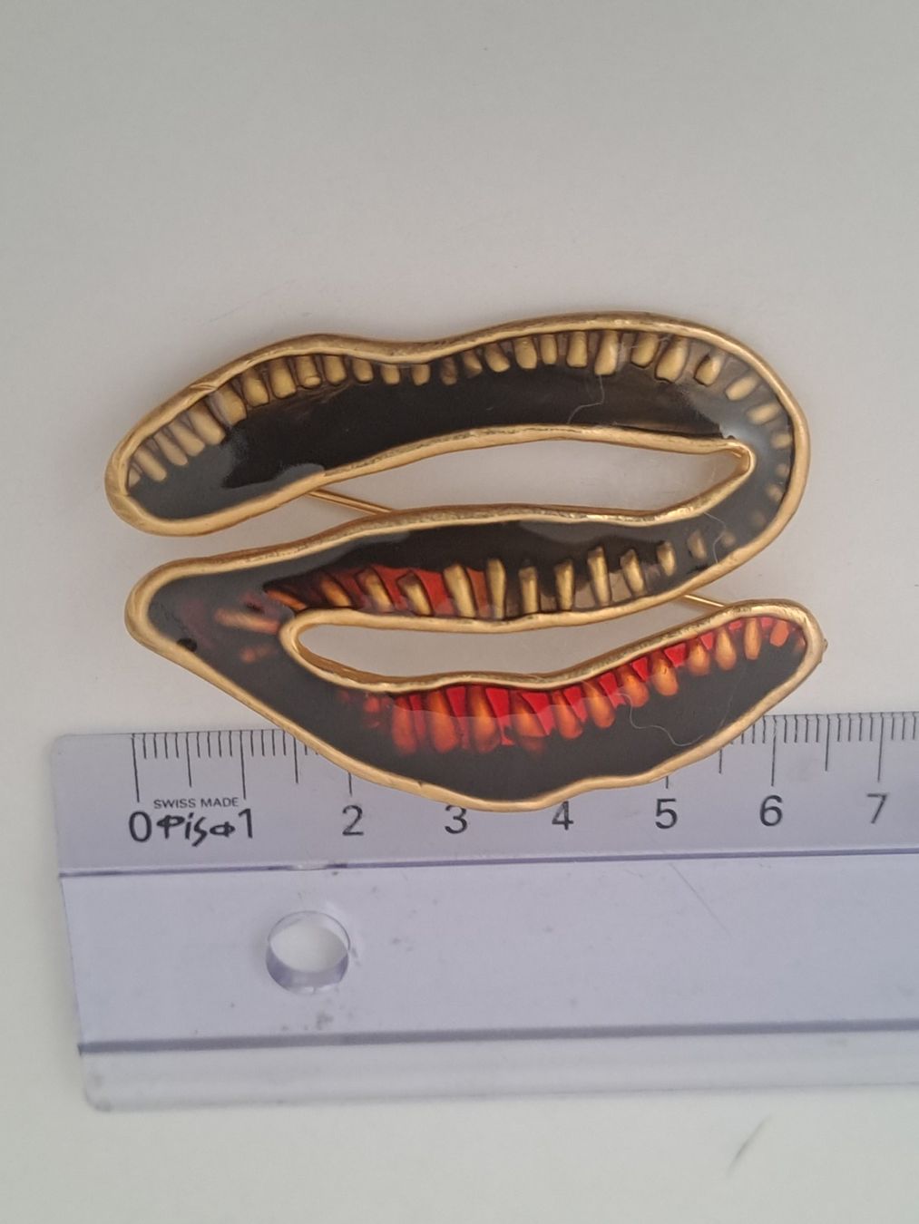 Spille & Fermagli: BROCHE serpent bronze doré émaillé – Usato da LAUSANNE venduto da KWEW 2
