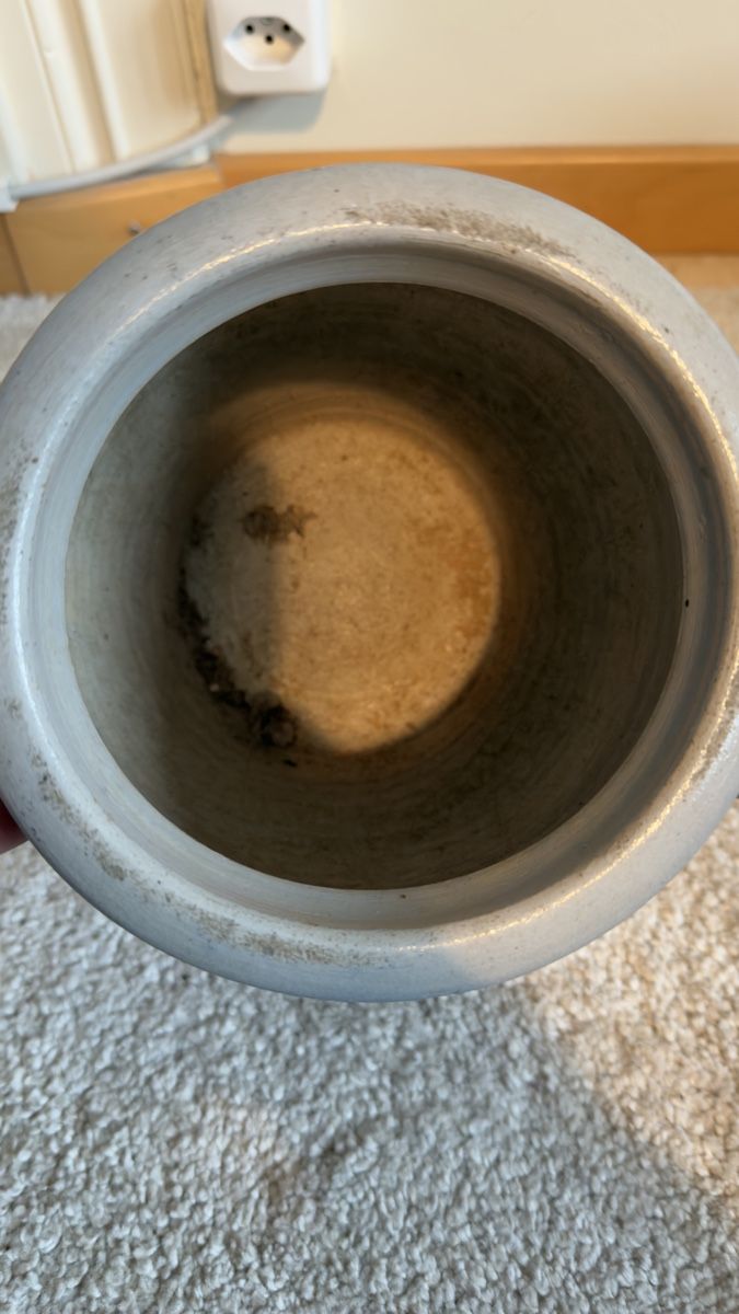 Pentole: Antiker Steinguttopf mit Ohren, blau bemalt – Usato da Widnau venduto da kustercarmen 5