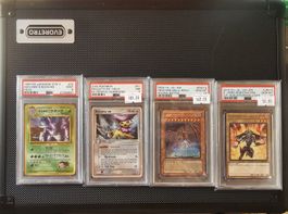 Lotto carte gradate PSA Pokémon/Yu Gi Oh