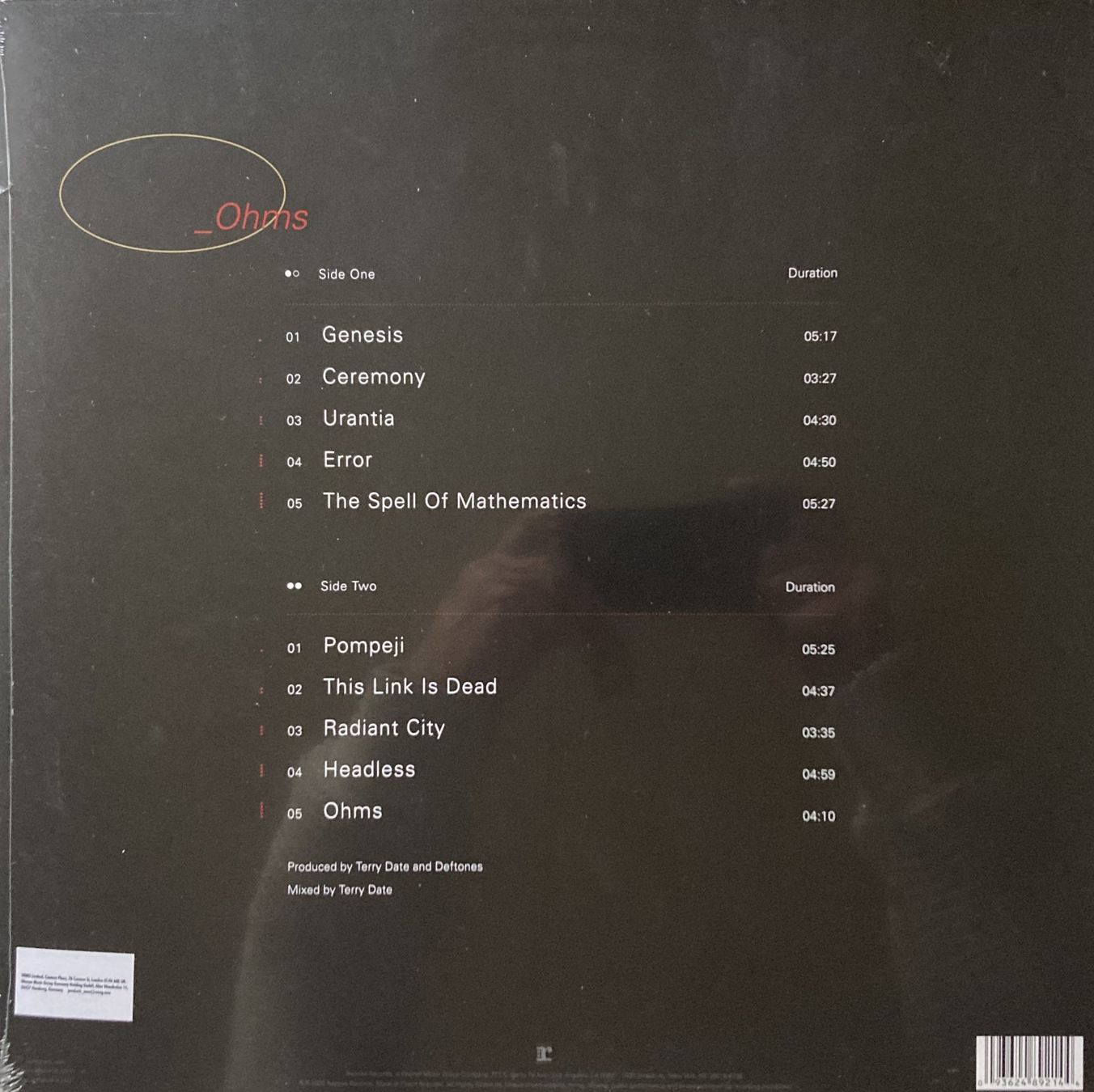 Schallplatten: DEFTONES - OHMS (1 LP) – Neu und originalverpackt aus Bottens von hotter-than-hell 1