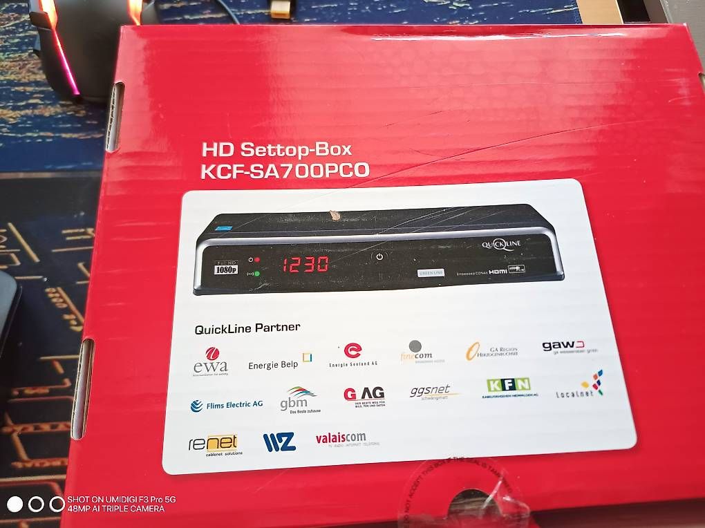 Ricevitori: Quickline Settop-Box mit Zubehör – Usato da Cham venduto da THE_AUDIOFORUM-CH 1