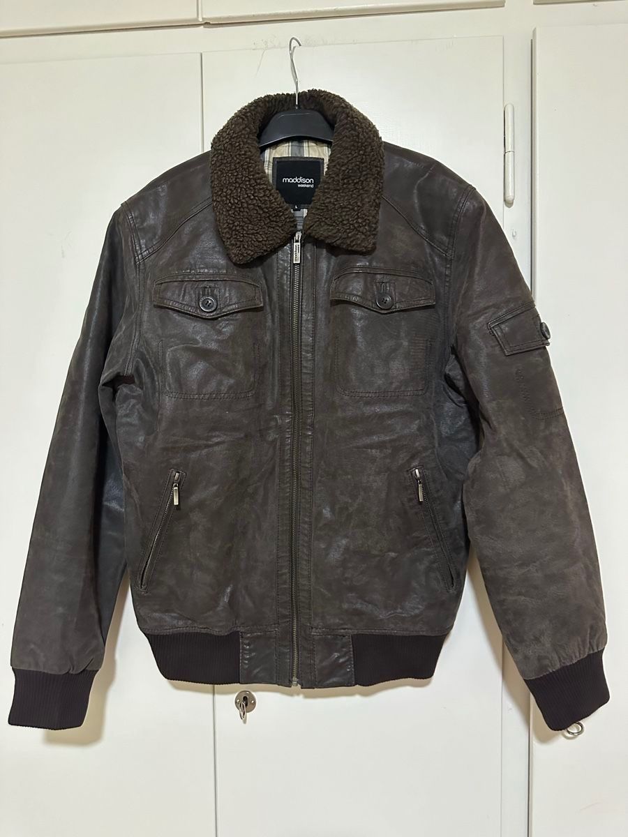 Maddison Jacken: Lederjacke Maddison braun Grösse L – Gebraucht aus Zürich von Herbion1