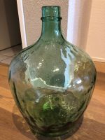 Dame Jeanne, Hellgrüne Glasflasche/Ballonflasche/Dekovase