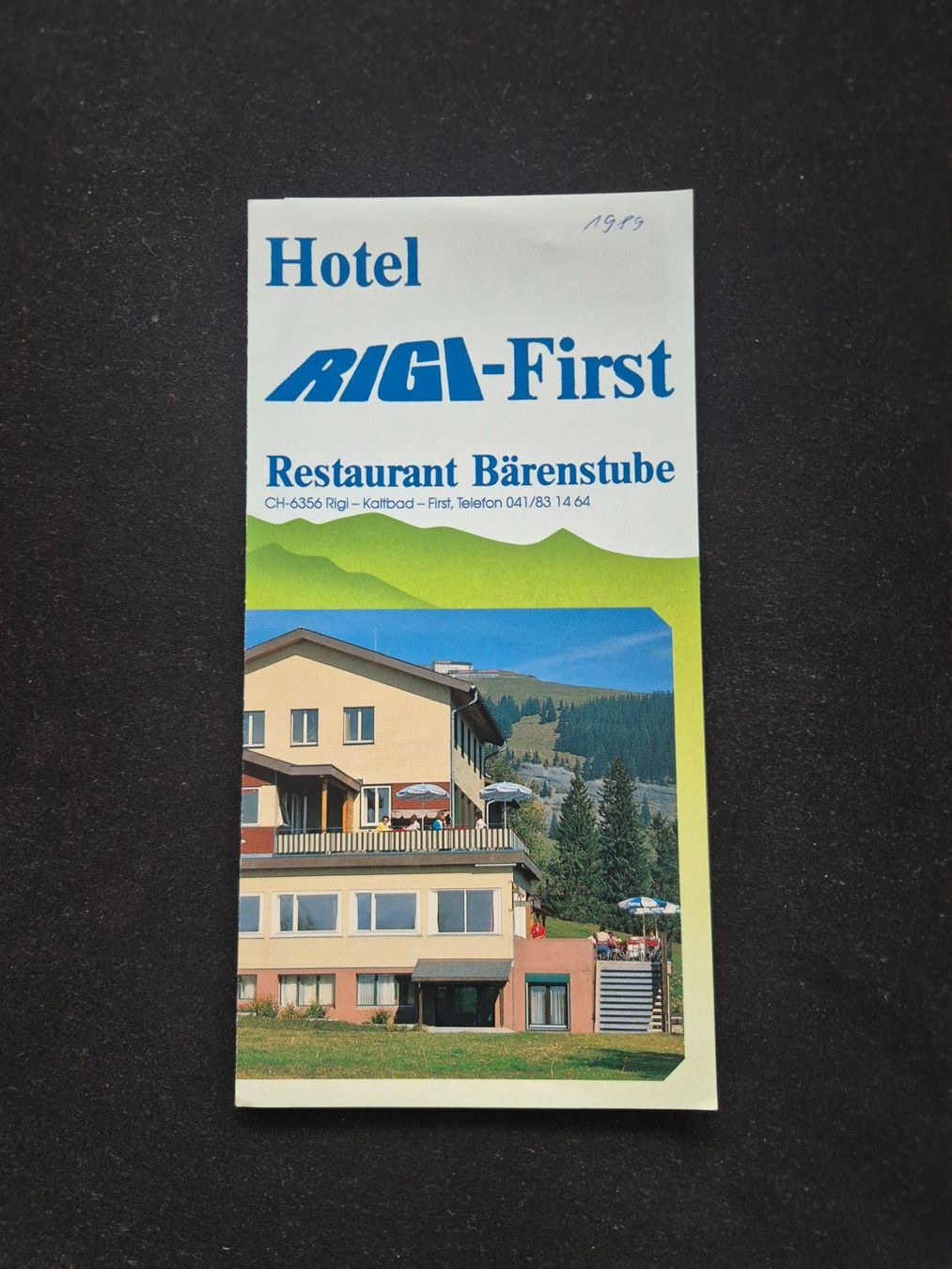 Documenti: Hotel RIGI-First Prospekt Restaurant Bärenstube – Usato da Langendorf venduto da zvonu161
