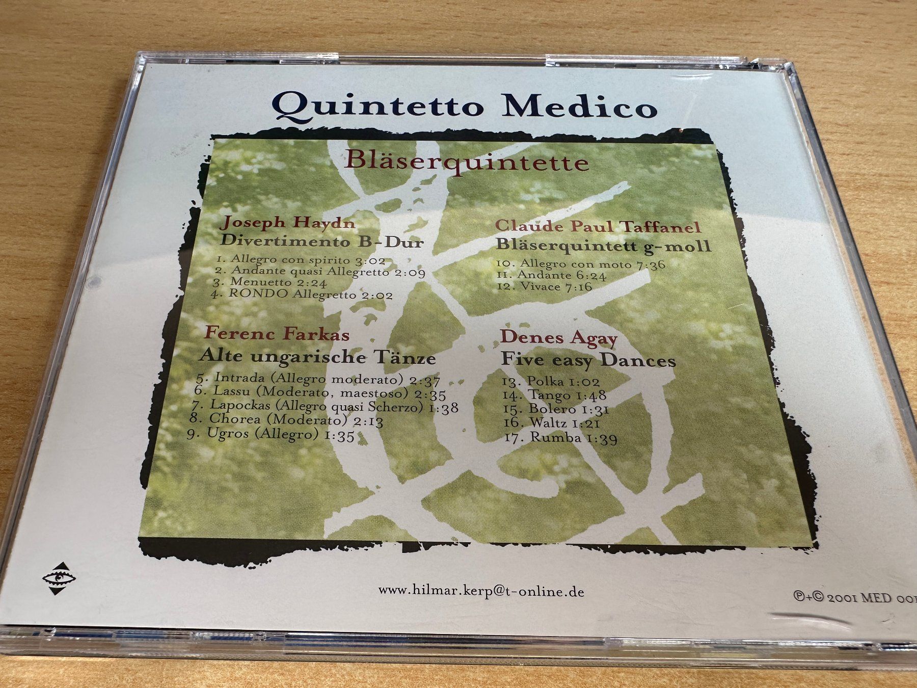 CD: X2 Quintetto Medico - Bläserquintette – Usato da Rikon im Tösstal venduto da Alpenmutz 1
