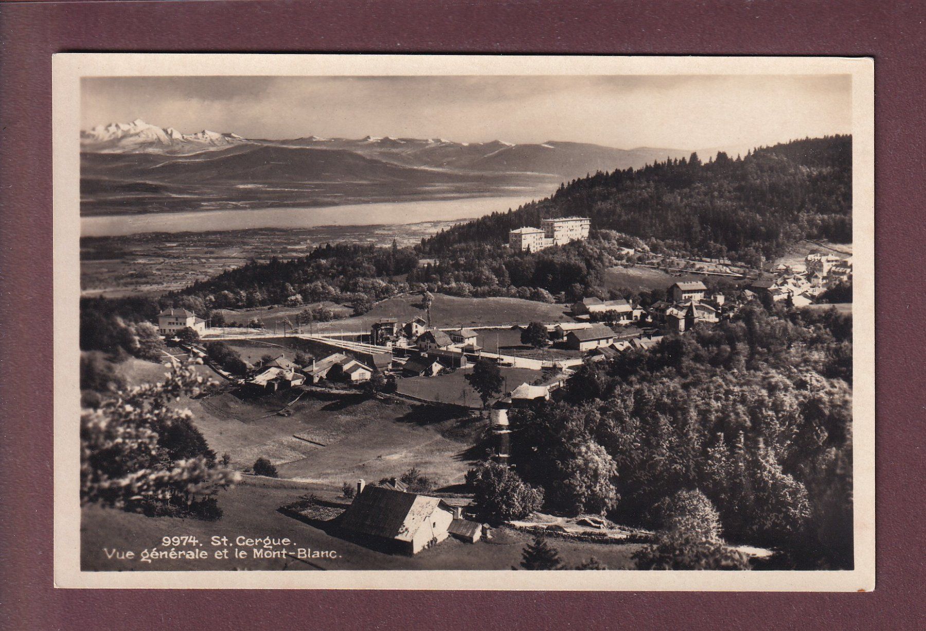 Cartoline postali: ST. CERGUE - Vue générale – Usato da Pully venduto da nicecards