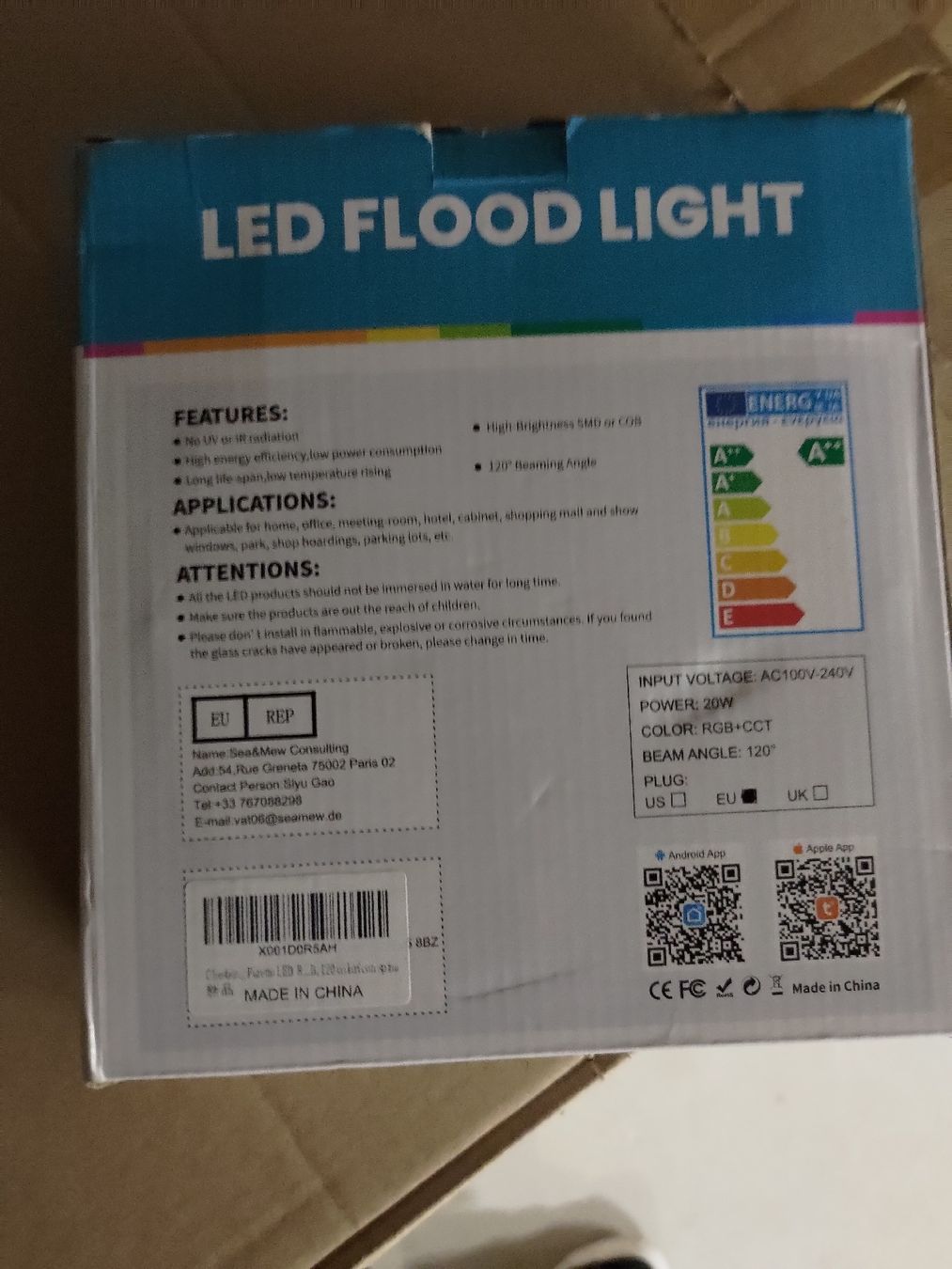 Lampen: Lot de 3 Projecteurs LED RGBW IP66 – Neu (gemäss Beschreibung) aus Cottens VD von tald90 1