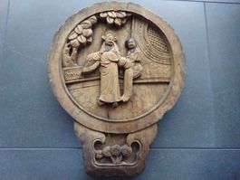 Relief China Architektur Holzhaus / Qing-Dynastie