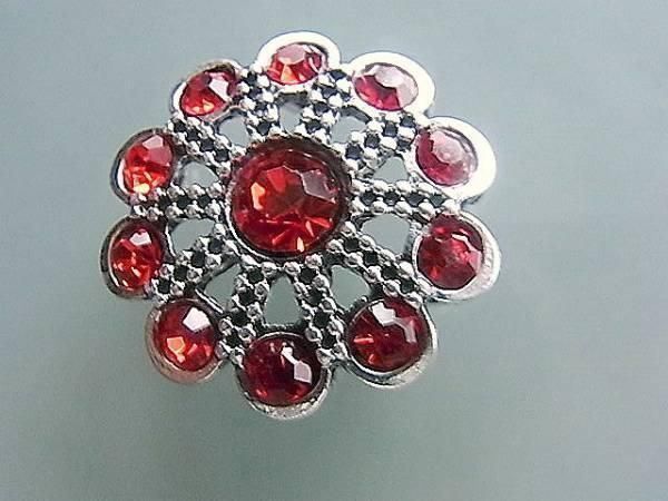 Anhänger: Strasselement 22 mm rot – Neu (gemäss Beschreibung) aus Alpnachstad von perlengaby