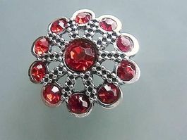 Strasselement 22 mm rot