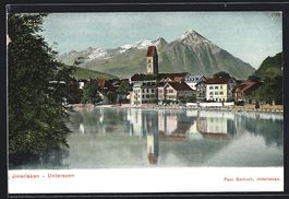 Interlaken-Unterseen, Uferpartie mit Ber