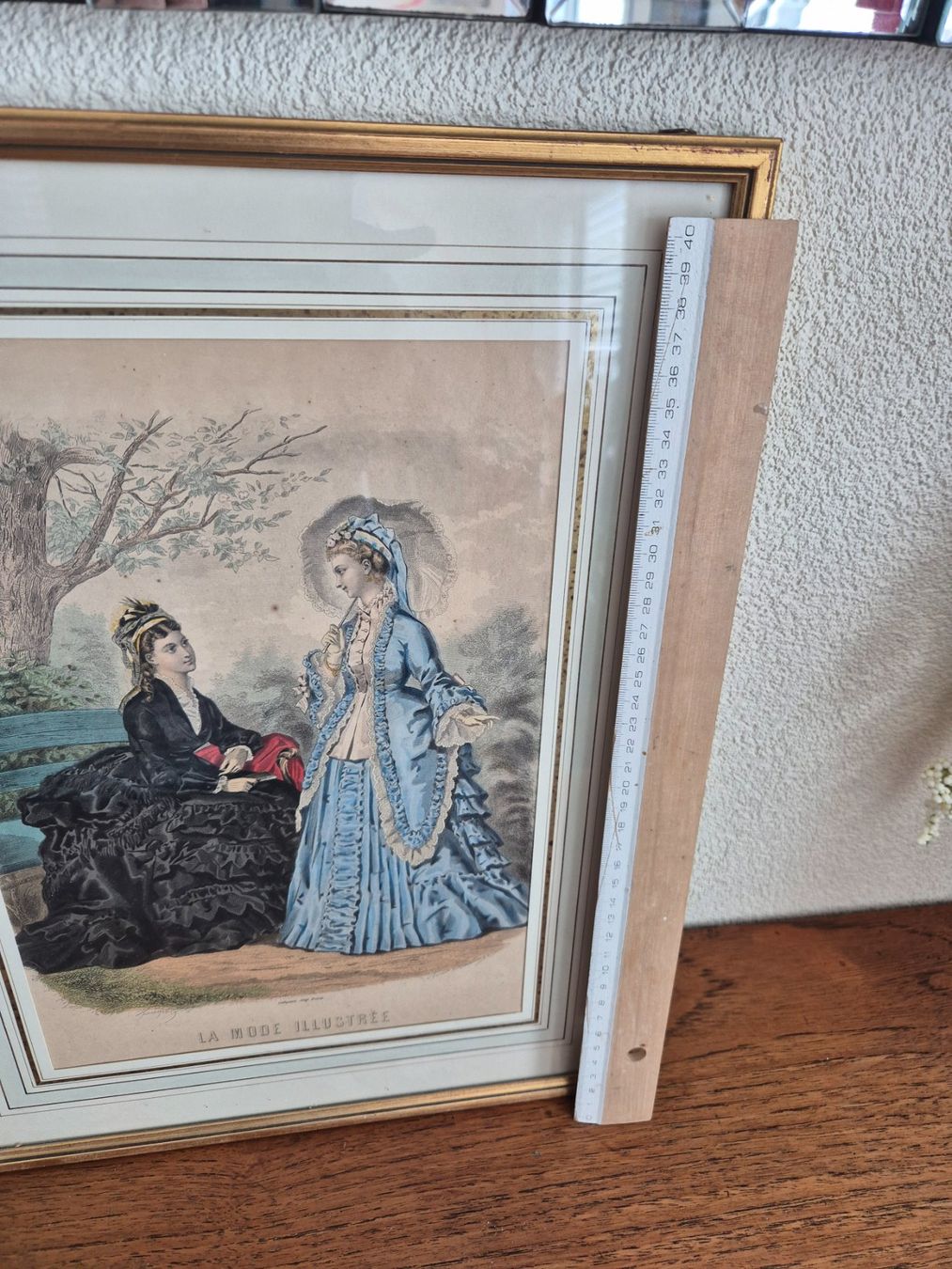 Incisioni: Cadre ancien "La Mode Illustrée" – Usato da Fully venduto da tameab 3