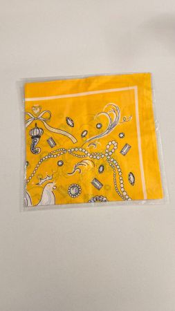 Halstuch Chantecler gelb mit Schmuckmuster neu