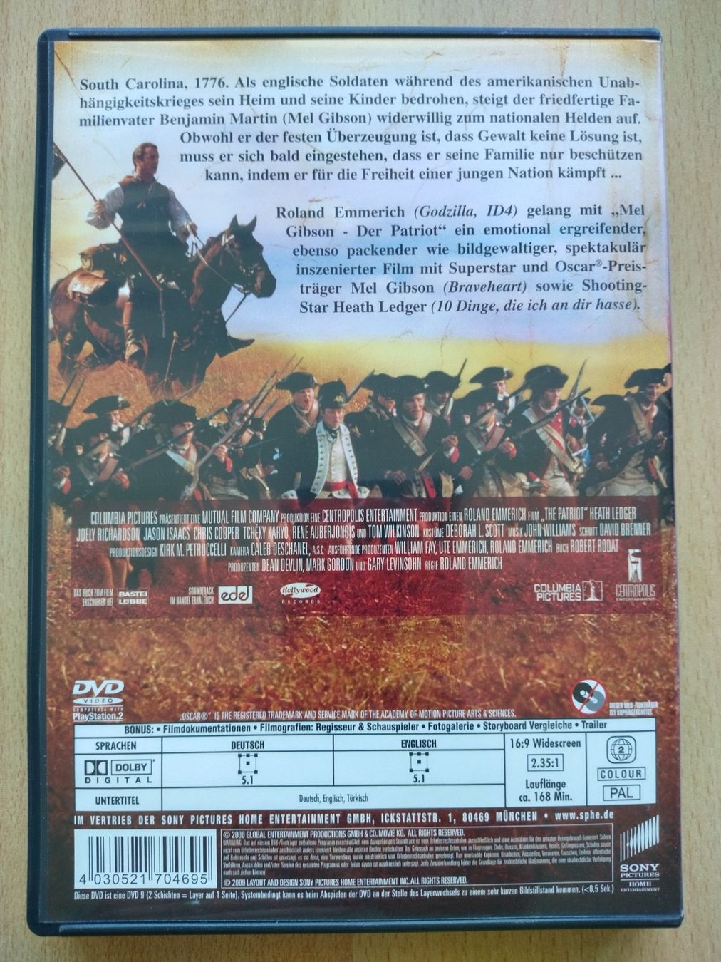 Alle DVDs: Mel Gibson - Der Patriot (DVD, Extended Version) – Gebraucht aus Jona von Argus36 1
