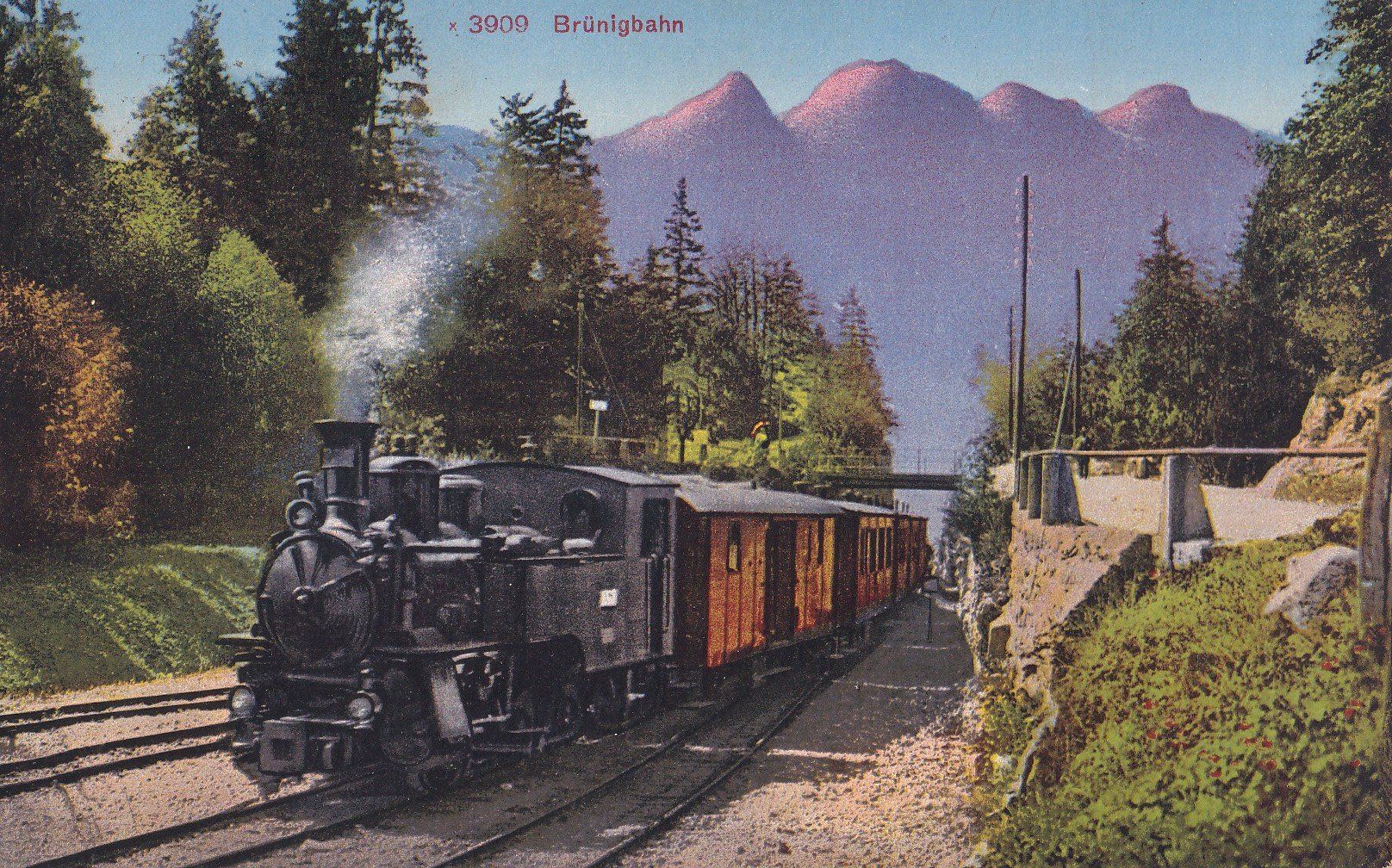 Cartoline postali: Brünigbahn grosser Dampfzug – Usato da Olten venduto da clotaldi