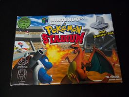 N64 - Pokemon Stadium Big Box mit Transfer Pak