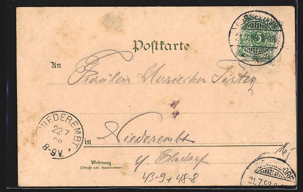 Cartoline postali: Litho Lützeler Kirmes 1899, Volksfest,  – Usato da Berlin venduto da bartko-reher 1