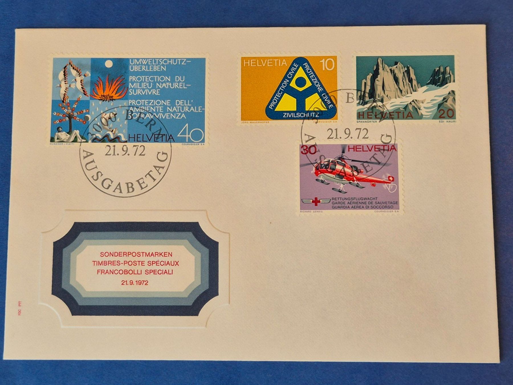 Alle Briefmarken: Ersttagsbrief Sonderpostmarken 21.9.1972 – Neu (gemäss Beschreibung) aus Seewen SZ von SuperpumaDisplayTeam