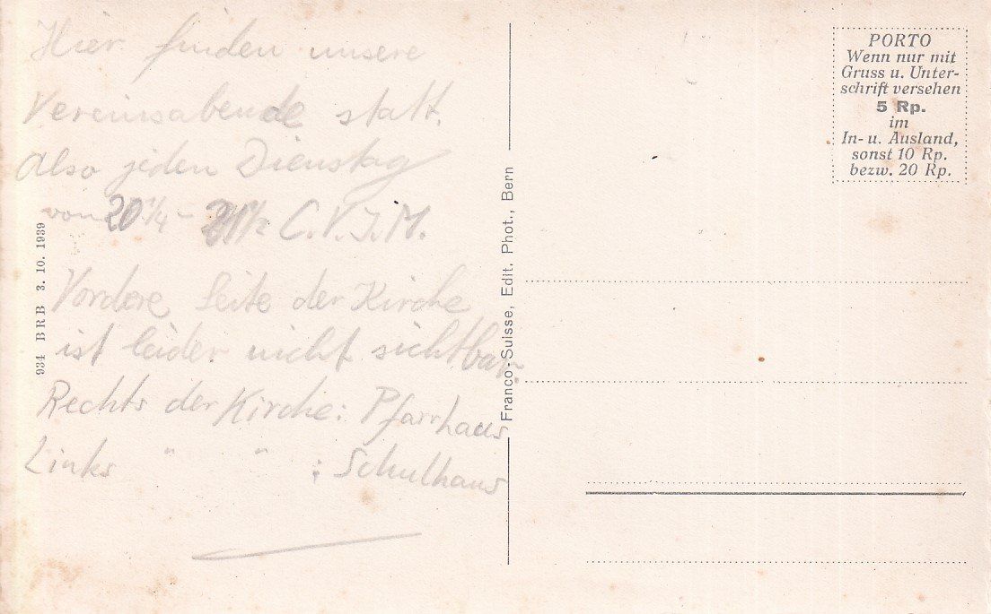 Ansichtskarten: Oftringen   AG                 ca. 1943 – Gebraucht aus Brig von Valcards54 1