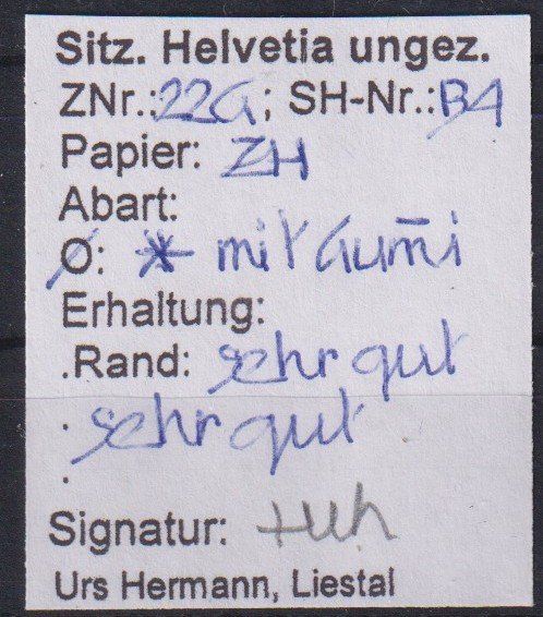 Tutti i francobolli: TOP Strubel 22G(*)SBK 320.- Befund+++ – Usato da Samnaun-Compatsch venduto da Muckimu 2