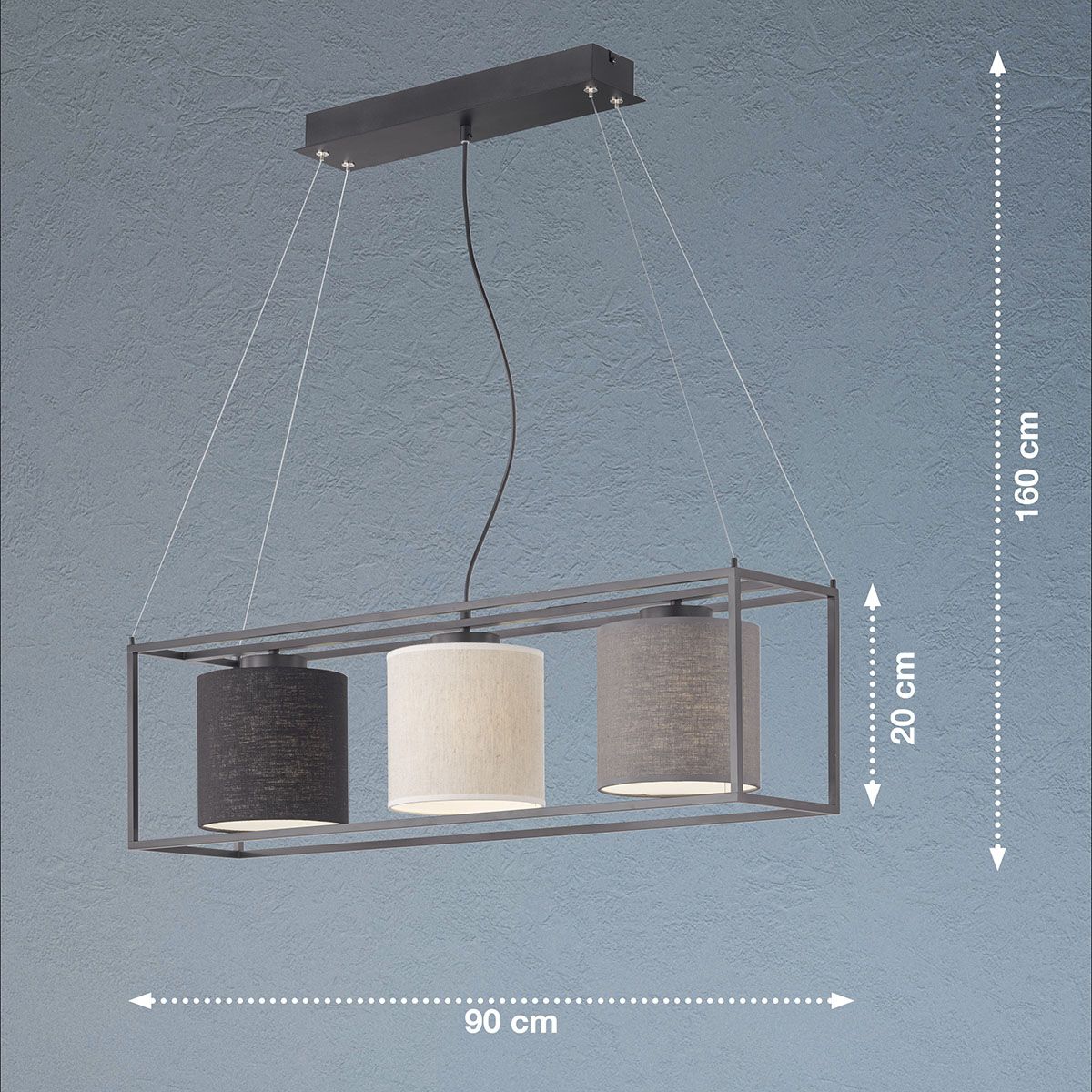 Lampadari & plafoniere: Pendelleuchte, 90 cm x 20 cm, 3 Strahler – Nuovo (secondo la descrizione) da Kreuzlingen venduto da Smart-Light 2