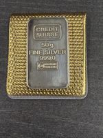 (460)Silberbarren Credit Suisse 50g 999.0 Feinsilber geprägt