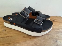 Sommerschuhe: Art Ledersandalen, Schwarz, Grösse 42 *NEU*