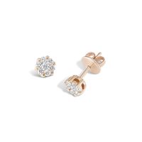 Orecchini in oro rosa 18k con diamanti naturali