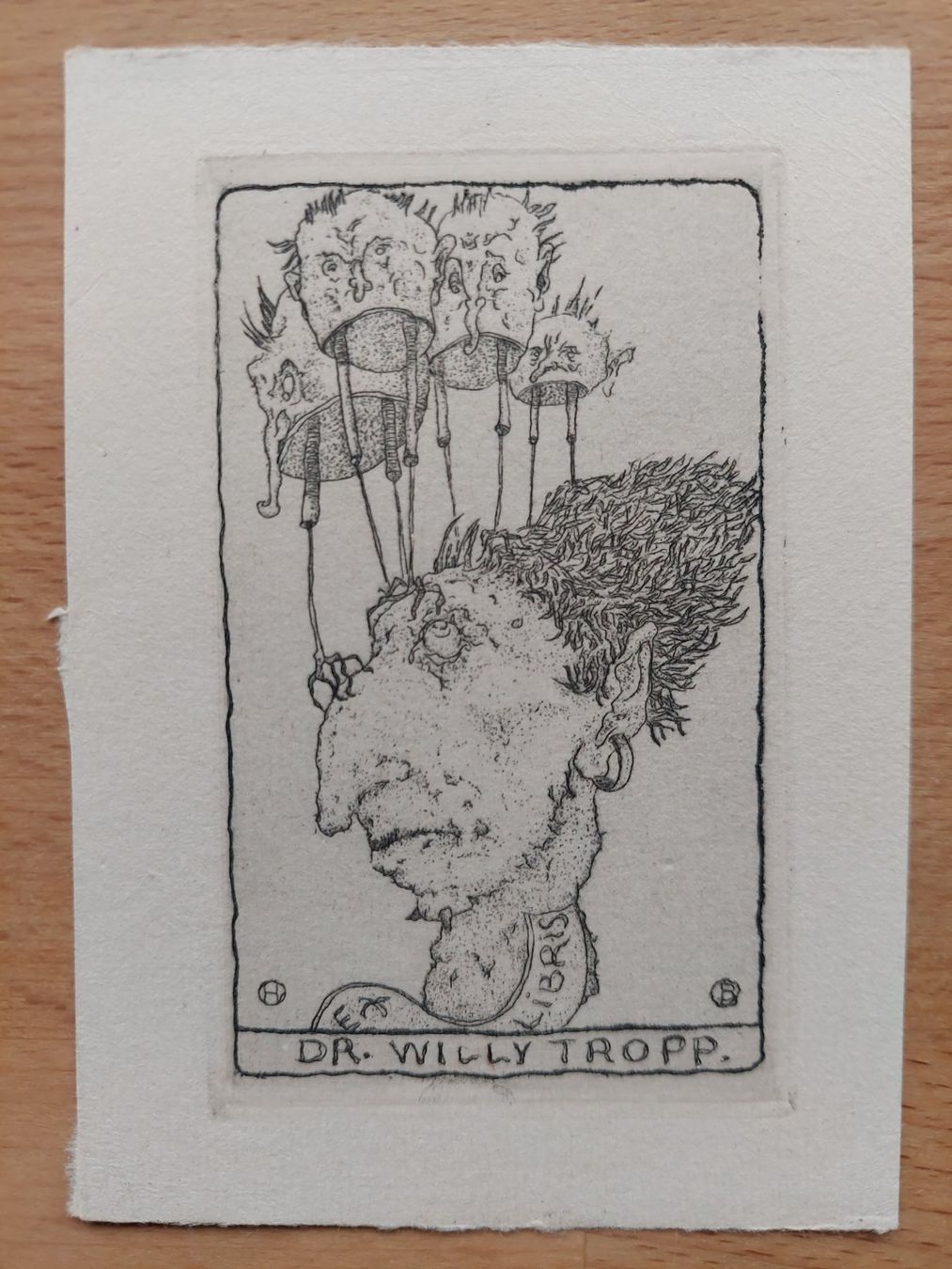 Gemälde: Exlibris Hermann Bauer - Original Radierung – Gebraucht aus Obfelden von Exlibris-Art