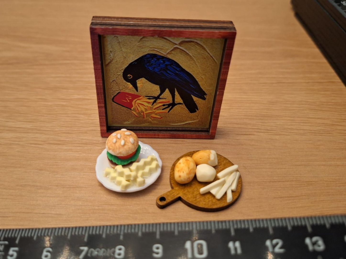 Case e mobili per bambole: Handmade Burger Pommes Set – Nuovo (secondo la descrizione) da Zürich venduto da HandmadeTinyFood 1