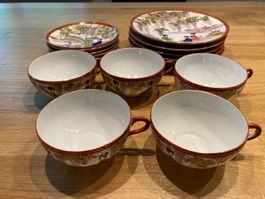 Feines Tee-Service, 5 Gedecke, Japan, Vintage, Topzustand