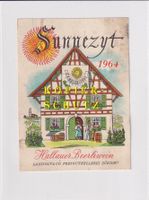 Etikette - Hallauer Beerliwein "Sunnezyt" 1964 /bd