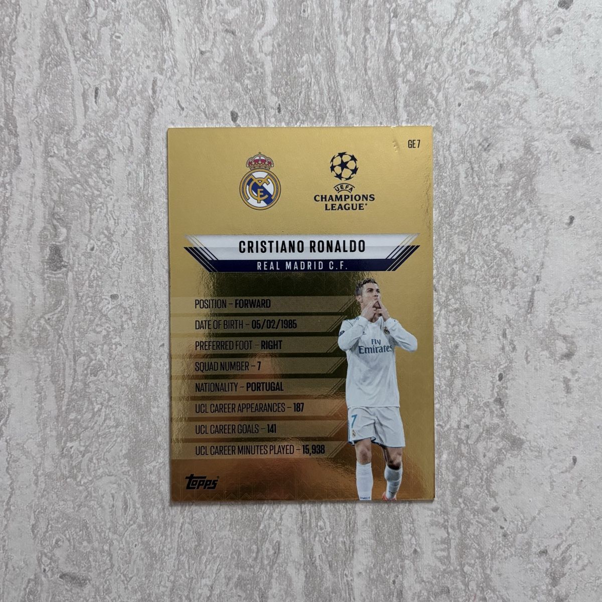 Topps Carte collezionabili: CR7 Gold Edge – Nuovo (secondo la descrizione) da Niederurnen venduto da StickerHero 1