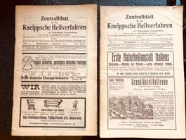 Antike Zeitung Zentralblatt Kneippschen Heilverfahren Flyer