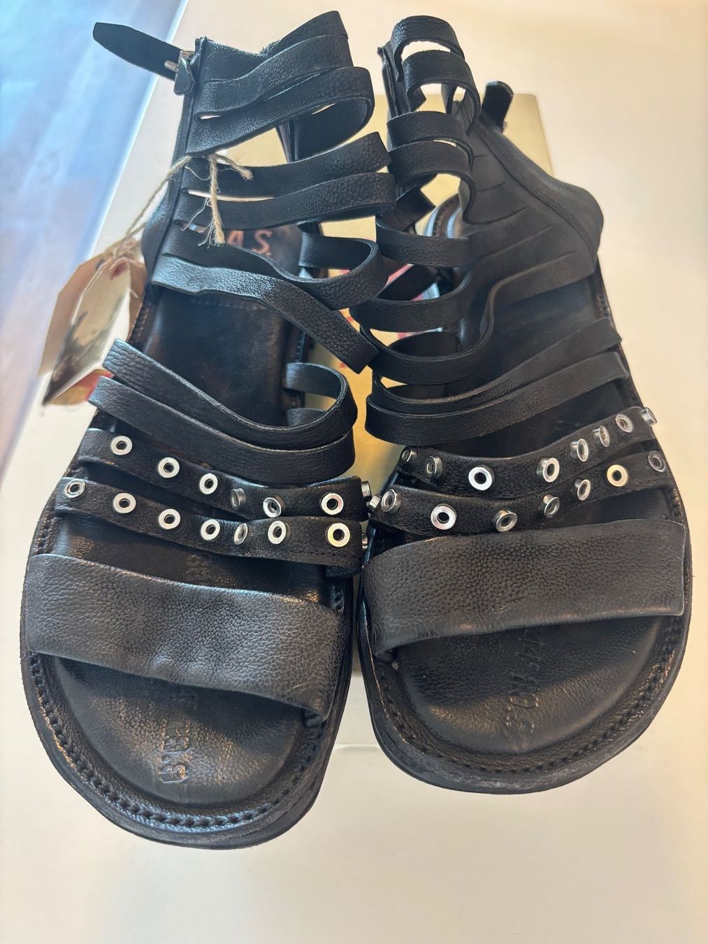 A.S.98 Damenschuhe: AS98 Sandalen, black Leder, Gr. 37 – Neu (gemäss Beschreibung) aus Zürich von cel_kv7b