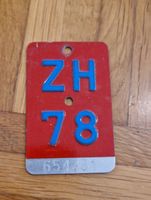 Velo ZH 78 Nummer Nummernschild