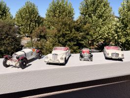 Konvolut 4 Mercedes Oldtimer Modellautos weiss rot