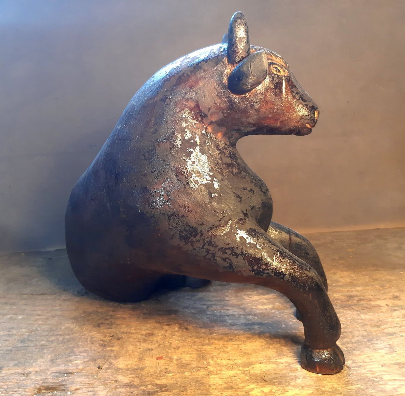 Sculture & Statue: Grosse Art Brut Holz Kuh – Usato da Arbon venduto da torso444 2