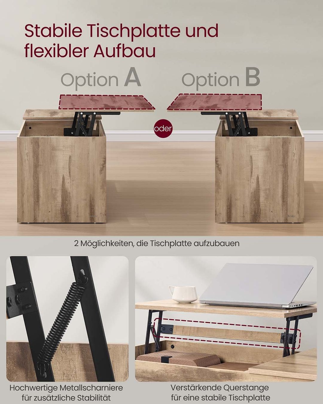 Tische: Couchtisch mit 2 Schubladen und Fächern LUMEA – Neu und originalverpackt aus Lachen SZ von MAMORU-MOEBEL 4