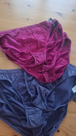 2 Set @ 3x Damen Unterhosen Gr. 40 neu Anthrazit/Bordeaux