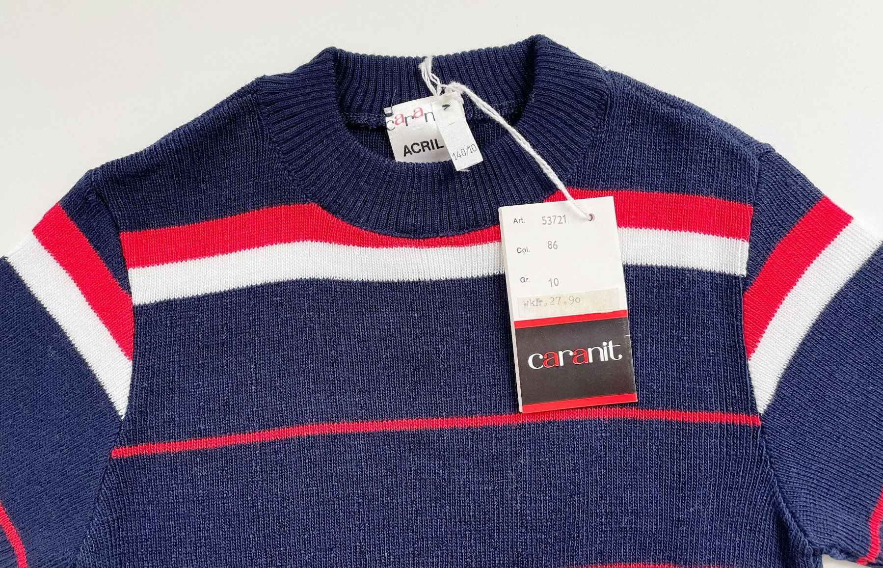 Pullover & Sweatshirts: Pullover Kinder Navy gestreift NEU ca. 8 Jahre VINTAGE 1970s – Neu (gemäss Beschreibung) aus Brüttisellen von Buxus 1