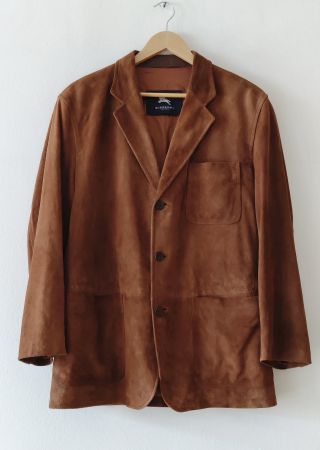 BURBERRY Herren Ziegen Wild Leder Jacke Sakko Jacket Gr.50
