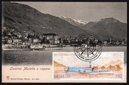 Antike MK Schifffahrt Lago Maggiore, Dampfschiff in Locarno