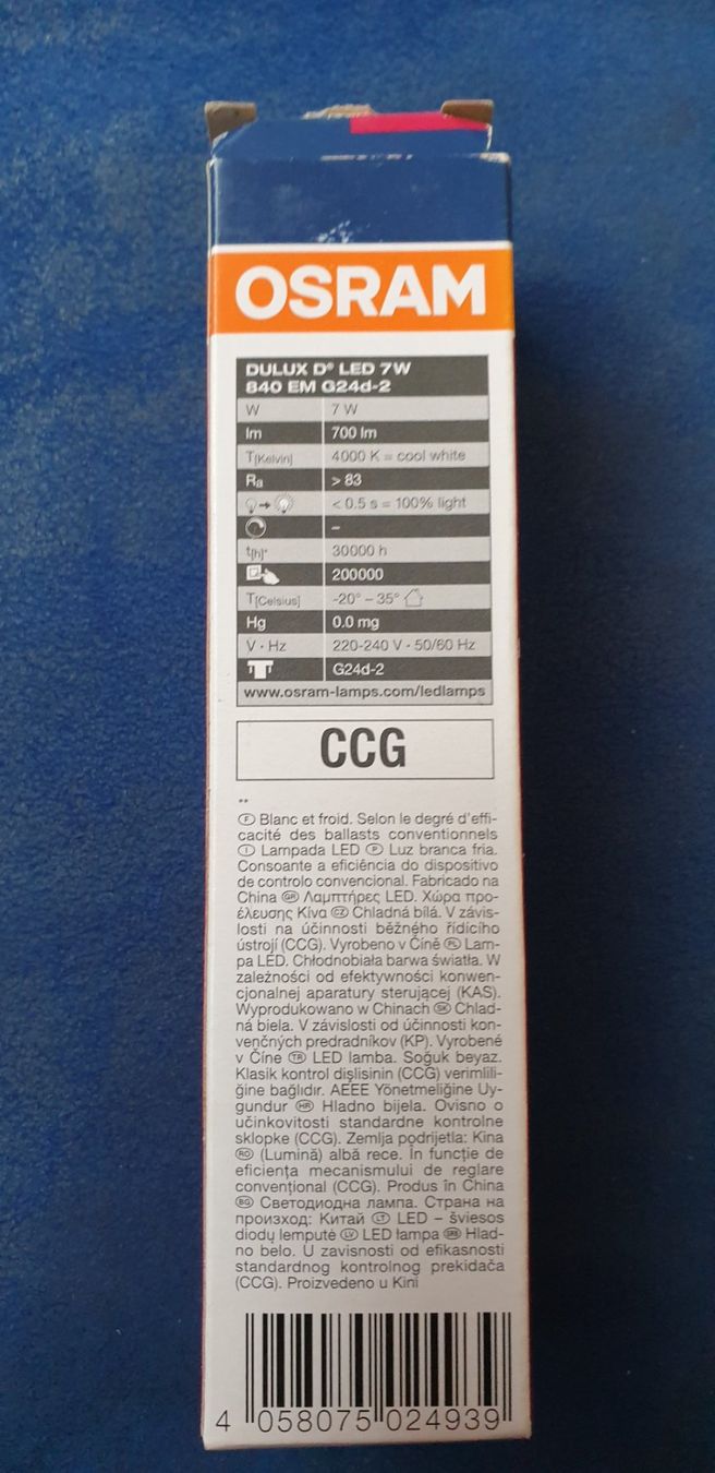 Osram Lampade: Osram LED Leuchtmittel G24d-2 – Nuovo (secondo la descrizione) da Schönenwerd venduto da Schleuni01 1
