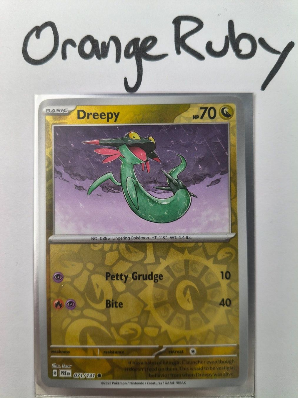 Pokémon Cartes à collectionner: Dreepy 071/131 REVERSE HOLO Prismatic Evolutions PRE EN – D'occasion à St. Gallen par OrangeRuby